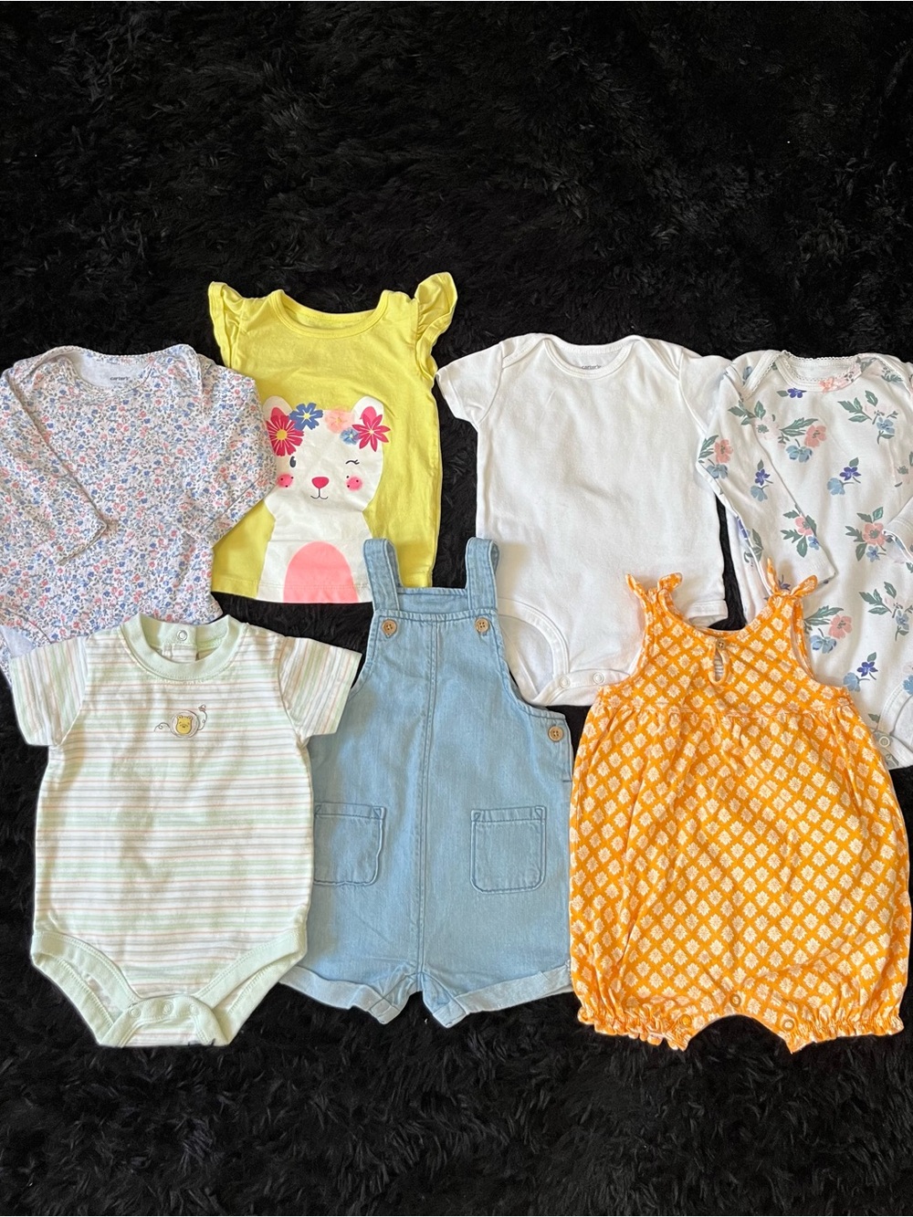 COTTON 6-9 Months Girl POOH BEAR 7 Piece Bundle
